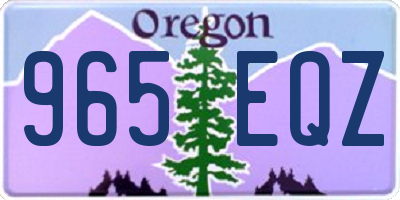 OR license plate 965EQZ