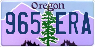 OR license plate 965ERA