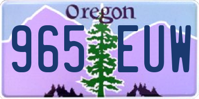 OR license plate 965EUW