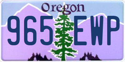 OR license plate 965EWP