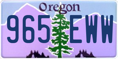 OR license plate 965EWW