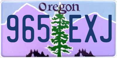 OR license plate 965EXJ
