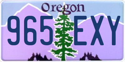 OR license plate 965EXY