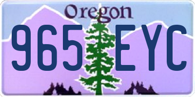 OR license plate 965EYC