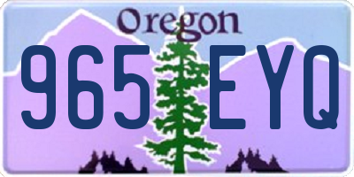 OR license plate 965EYQ