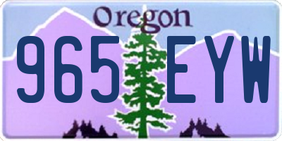 OR license plate 965EYW