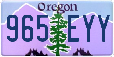 OR license plate 965EYY