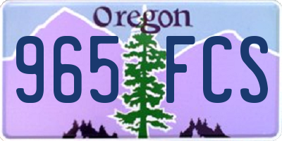OR license plate 965FCS