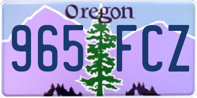 OR license plate 965FCZ