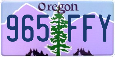 OR license plate 965FFY