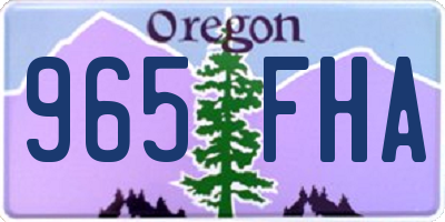 OR license plate 965FHA