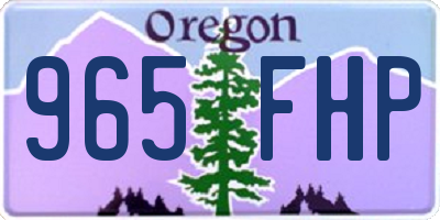 OR license plate 965FHP