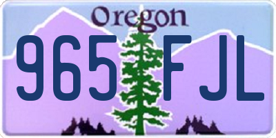 OR license plate 965FJL