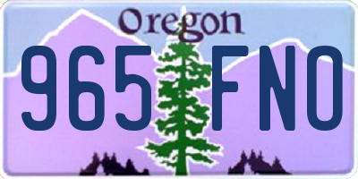 OR license plate 965FNO