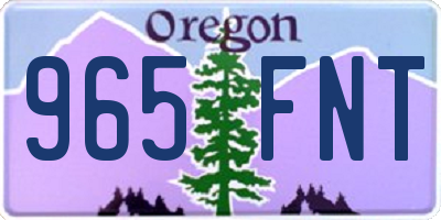 OR license plate 965FNT