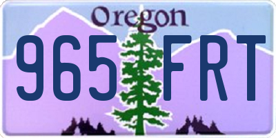 OR license plate 965FRT