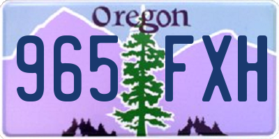 OR license plate 965FXH
