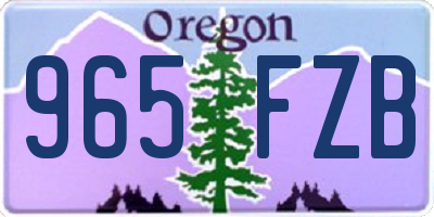 OR license plate 965FZB