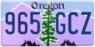 OR license plate 965GCZ