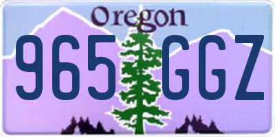 OR license plate 965GGZ