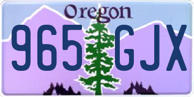 OR license plate 965GJX