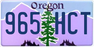 OR license plate 965HCT