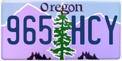 OR license plate 965HCY