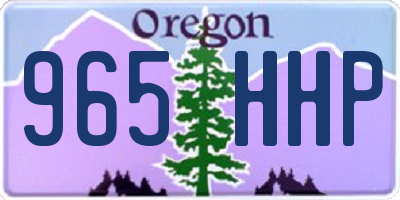 OR license plate 965HHP