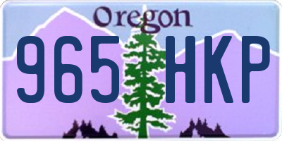 OR license plate 965HKP