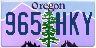 OR license plate 965HKY