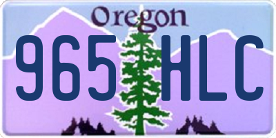 OR license plate 965HLC