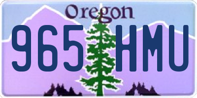 OR license plate 965HMU