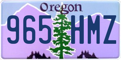OR license plate 965HMZ