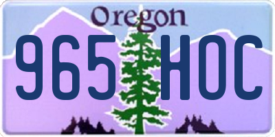 OR license plate 965HOC