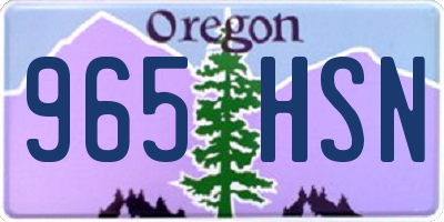 OR license plate 965HSN