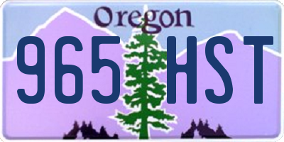OR license plate 965HST