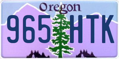 OR license plate 965HTK