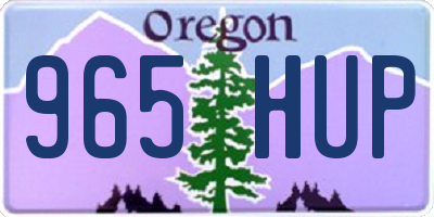 OR license plate 965HUP
