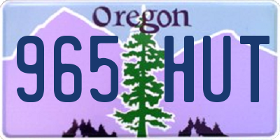 OR license plate 965HUT