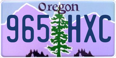OR license plate 965HXC