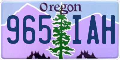 OR license plate 965IAH