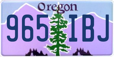 OR license plate 965IBJ