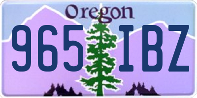 OR license plate 965IBZ