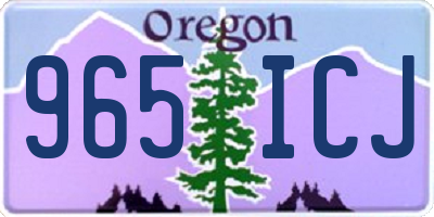 OR license plate 965ICJ