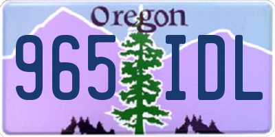 OR license plate 965IDL