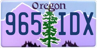 OR license plate 965IDX