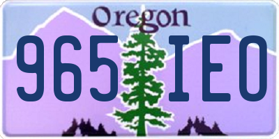 OR license plate 965IEO