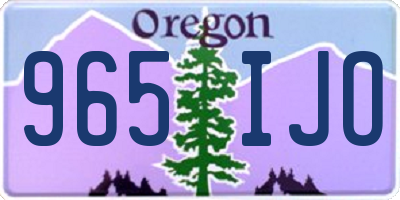 OR license plate 965IJO