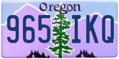 OR license plate 965IKQ