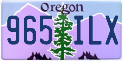 OR license plate 965ILX